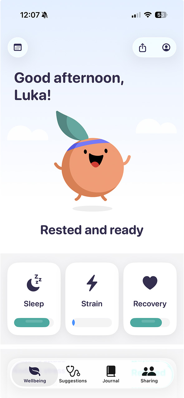 Yoa Wellbeing dashboard